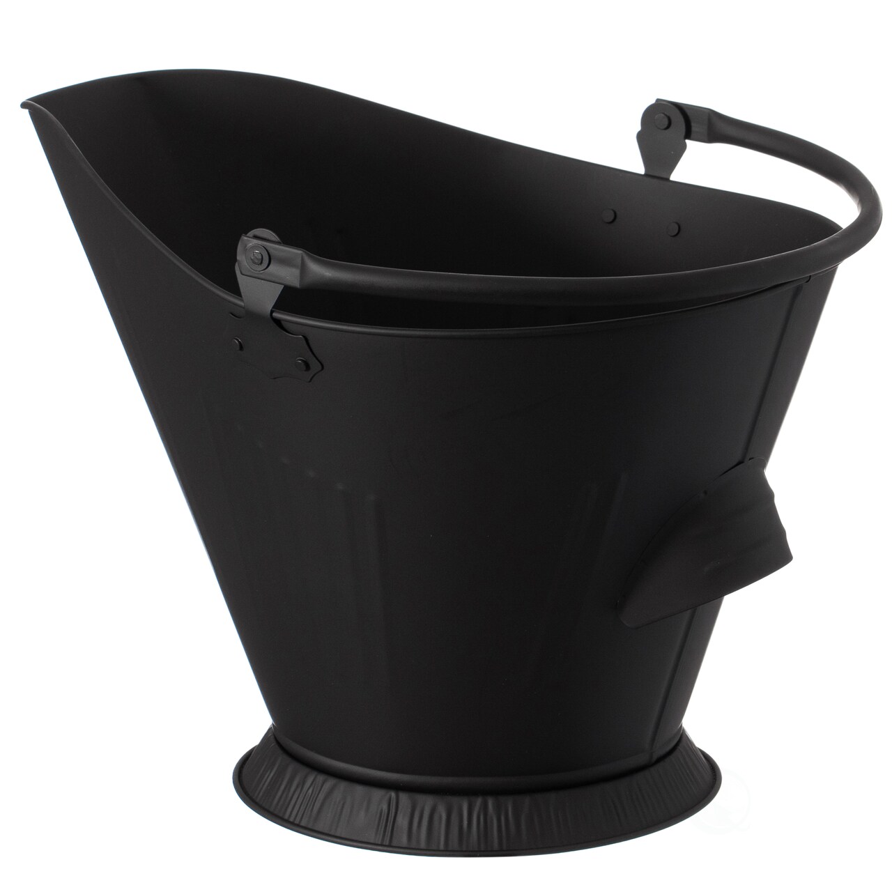 Indoor and Outdoor Black Iron Ash Bucket Use for Fire Pit, Wood Burning Stove, Grill